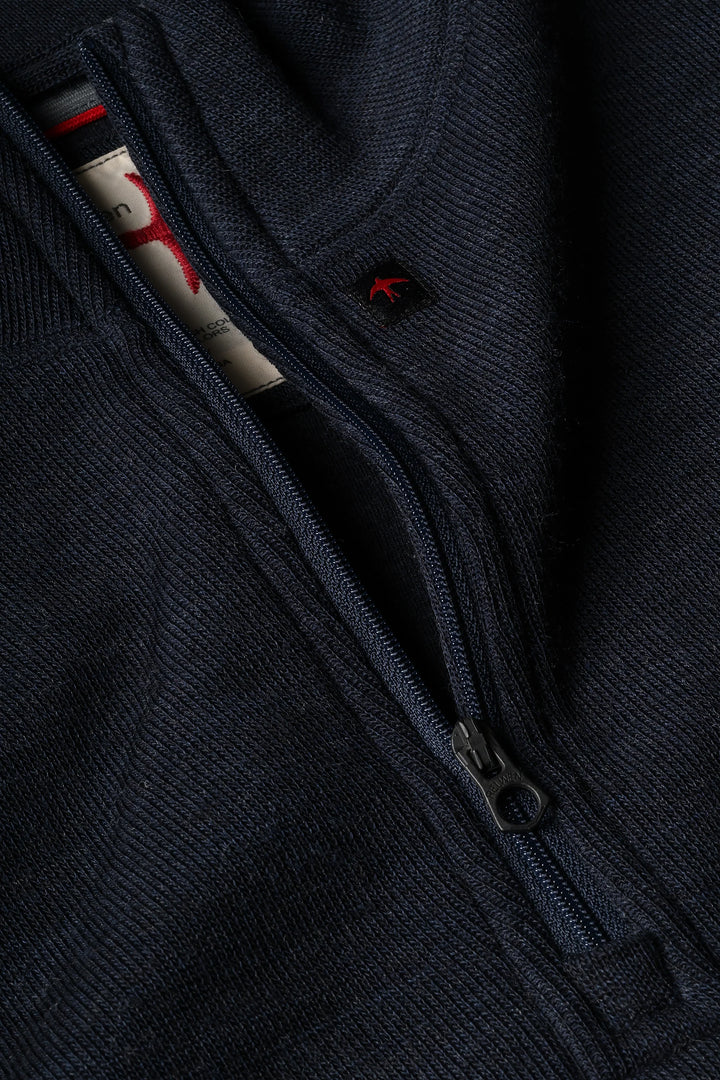 Relwen Quarter Zip in Dark Navy Heather