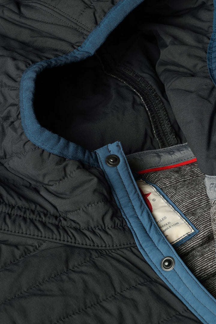 Relwen Windzip Hood Jacket in Black Fade