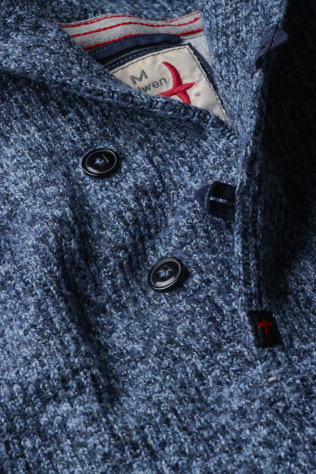 Relwen Ridge Twist Shawl in Dark Blue Marl