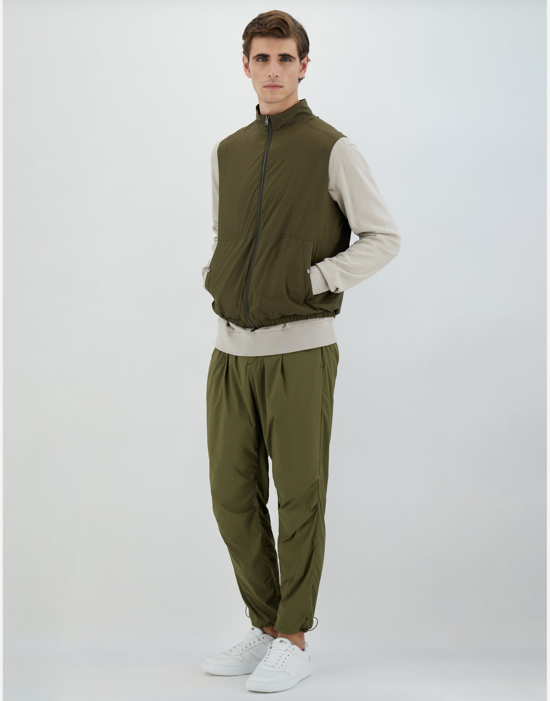 Herno Ecoage Vest in Military Green