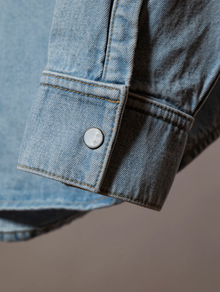 Savas Allen Shirt Jacket in Light Wash