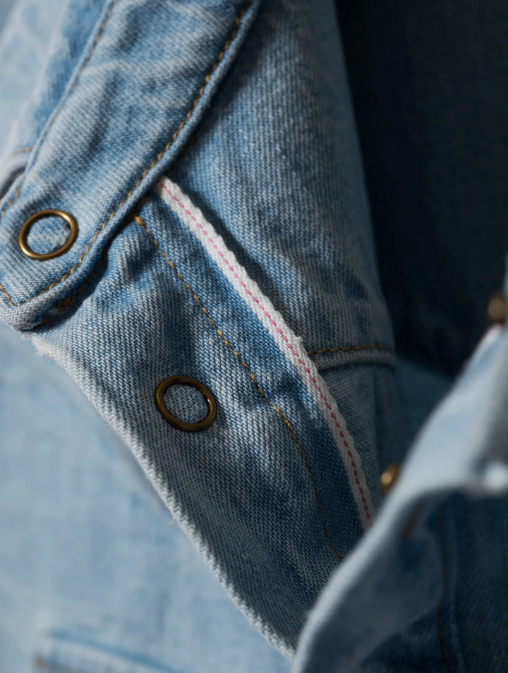 Savas Allen Shirt Jacket in Light Wash