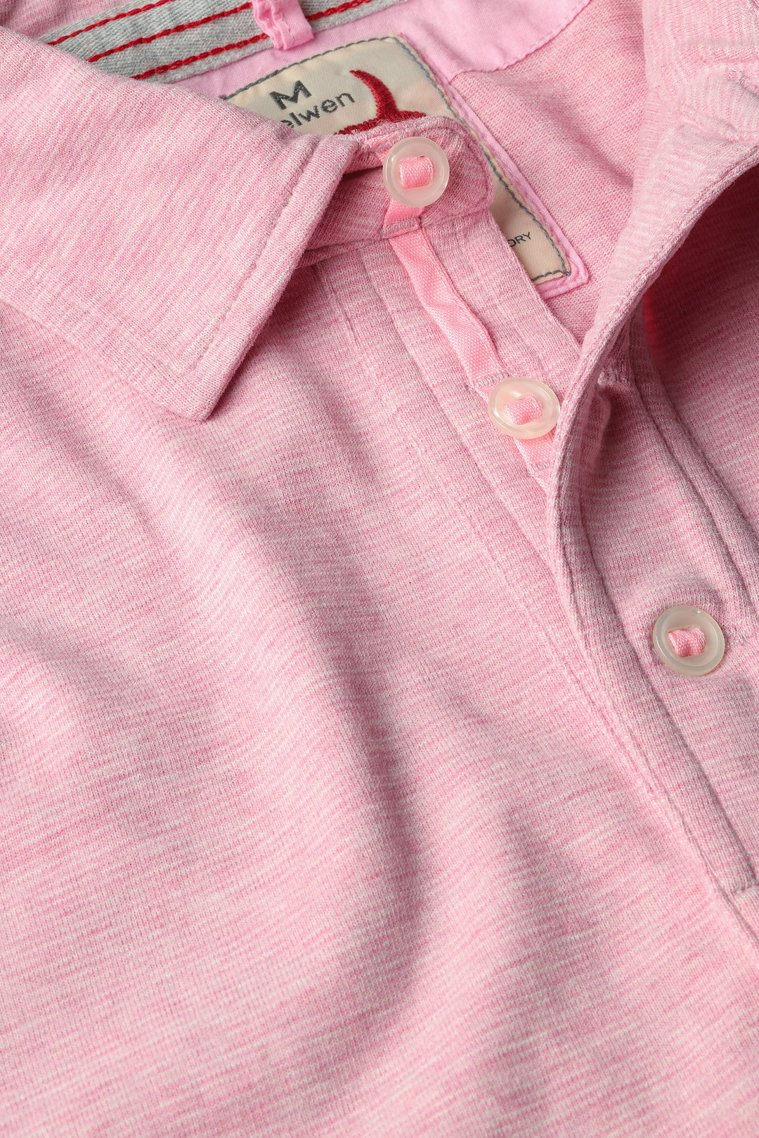 Relwen Fineline Jersey Polo in Pink White