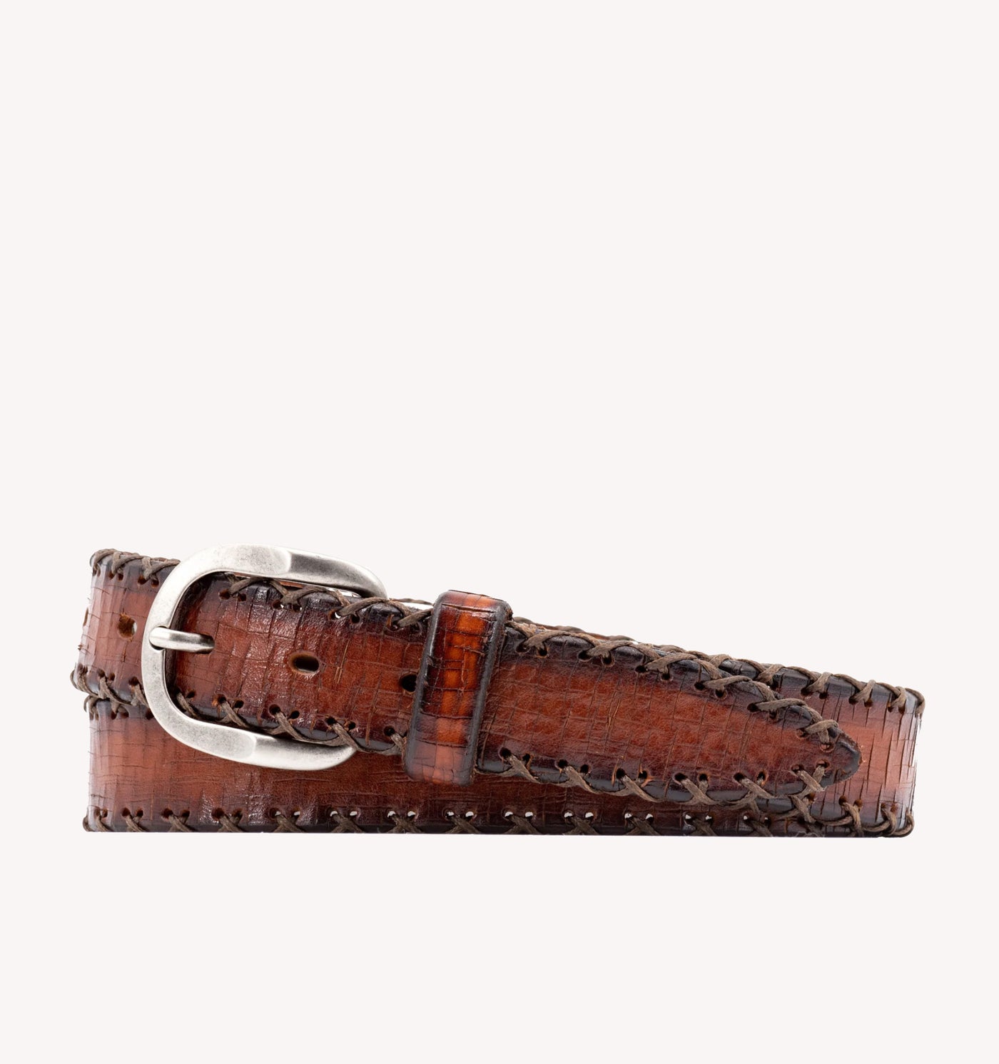 Martin Dingman Artisan X Bridle Leather Belt in Chestnut