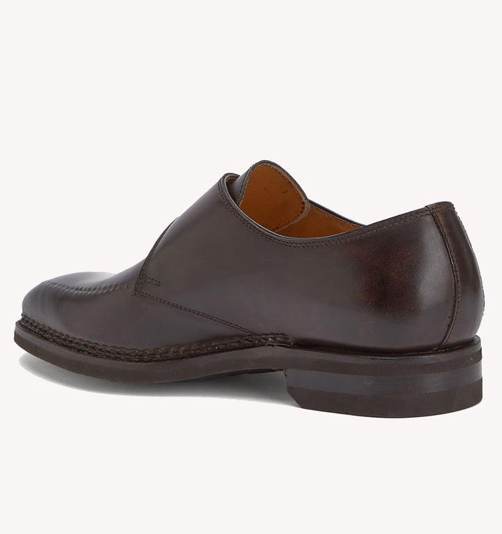 Bontoni Gregorio Monk Strap Shoe in Dark Chocolate