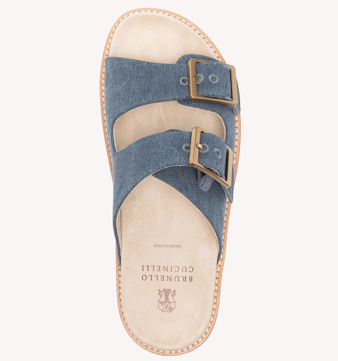 Brunello Cucinelli Slides in Denim