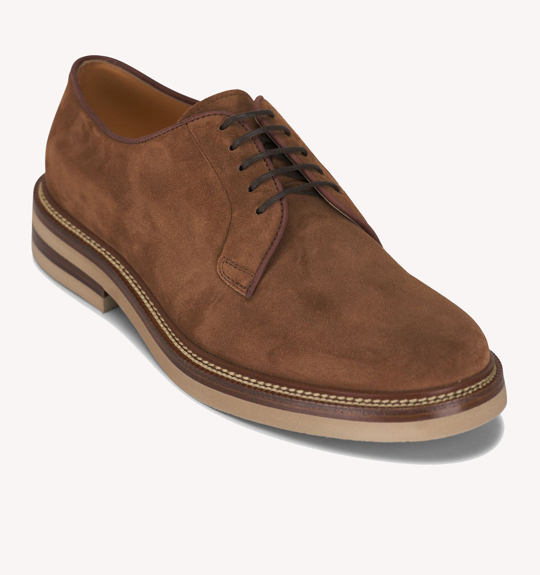 Brunello Cucinelli Lace-Up Shoe in Chestnut