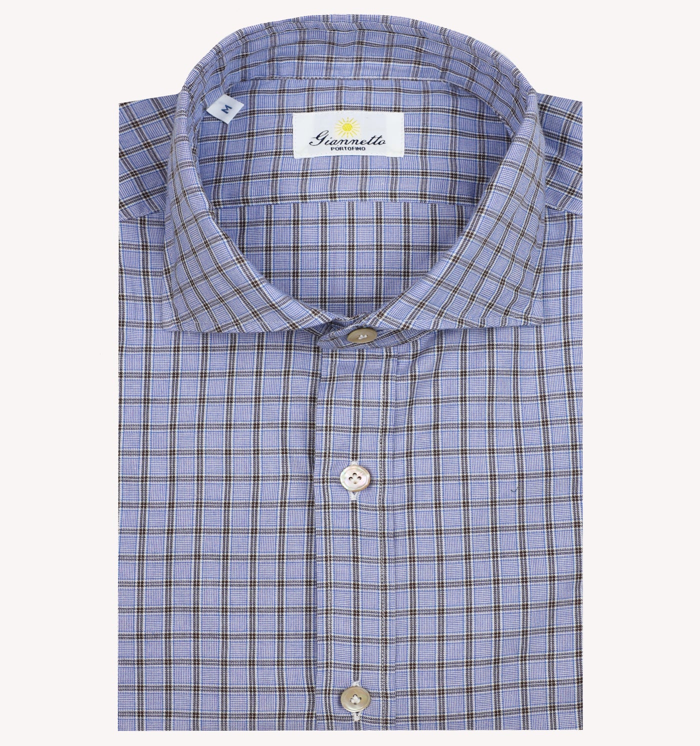 Giannetto Check Sport Shirt in Blue Chocolate