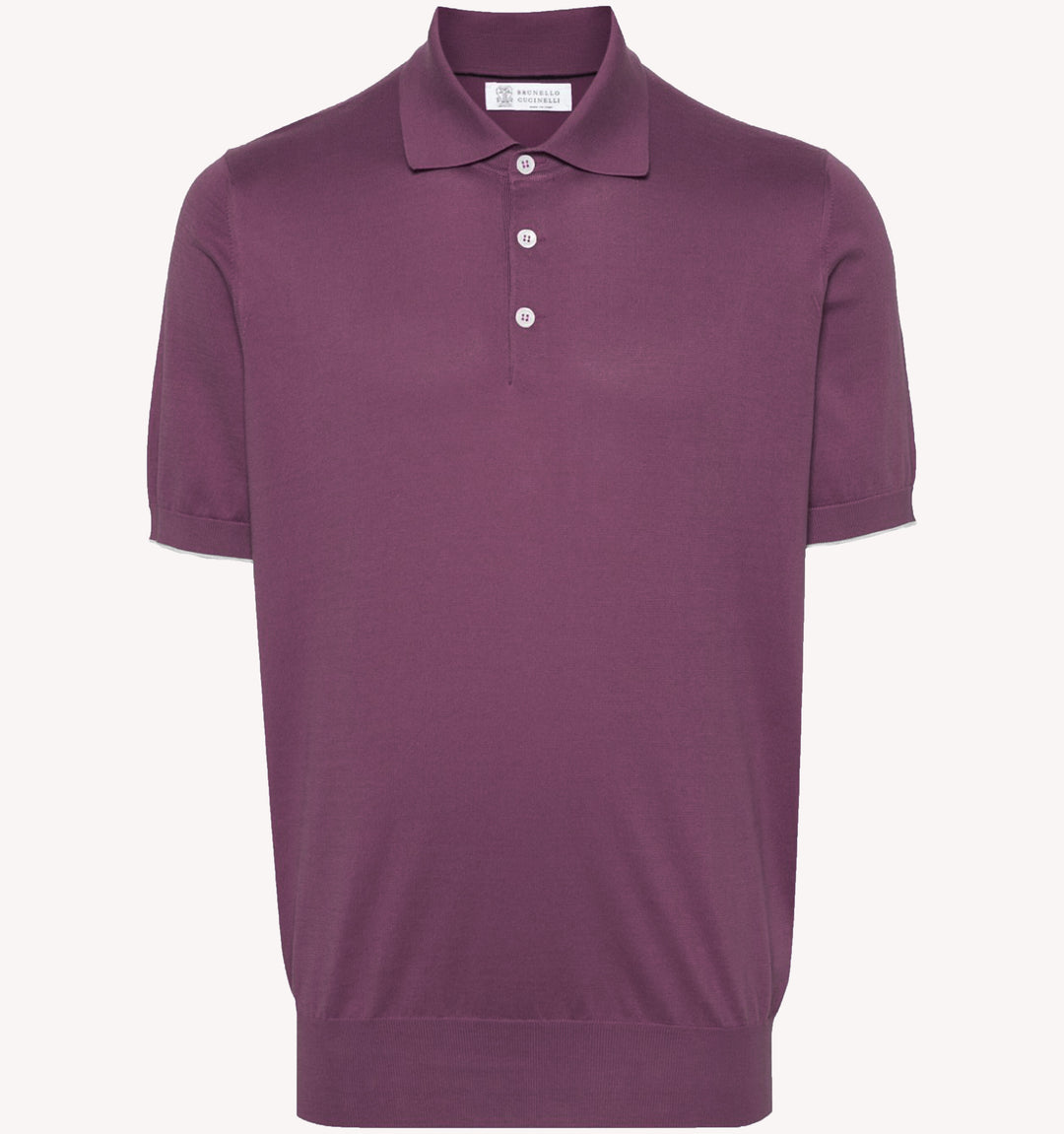 Brunello Cucinelli Knit Polo Shirt in Purple