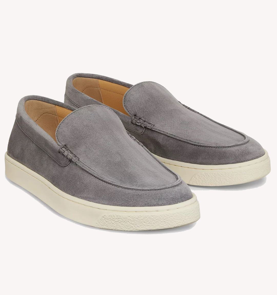 Brunello Cucinelli Textured Slip-On Loafer in Grey