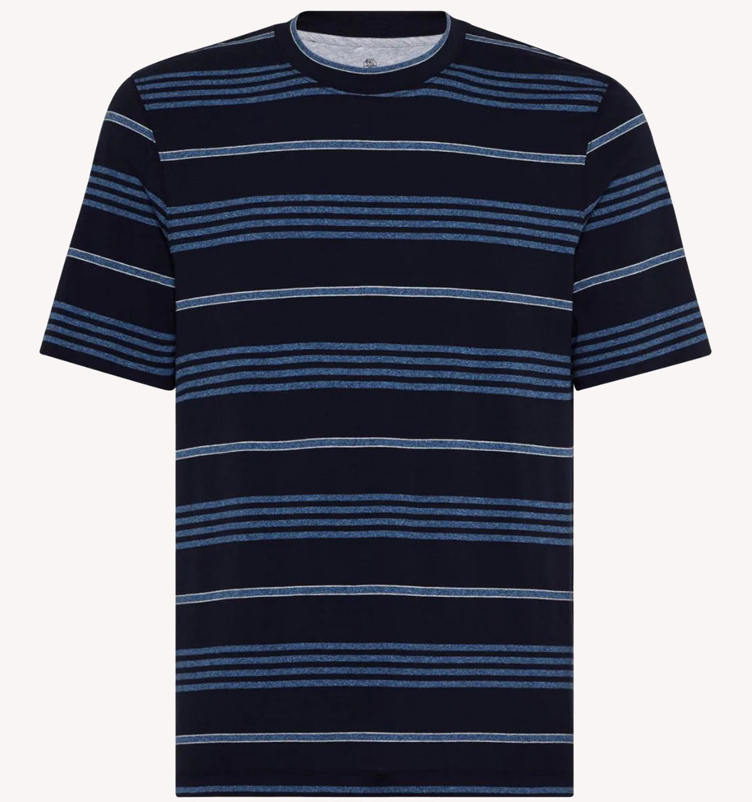 Brunello Cucinelli Stripe T-Shirt in Navy