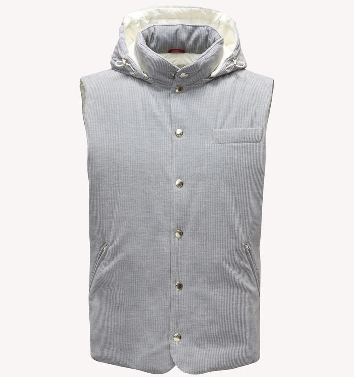 Brunello Cucinelli Corduroy Vest in Grey