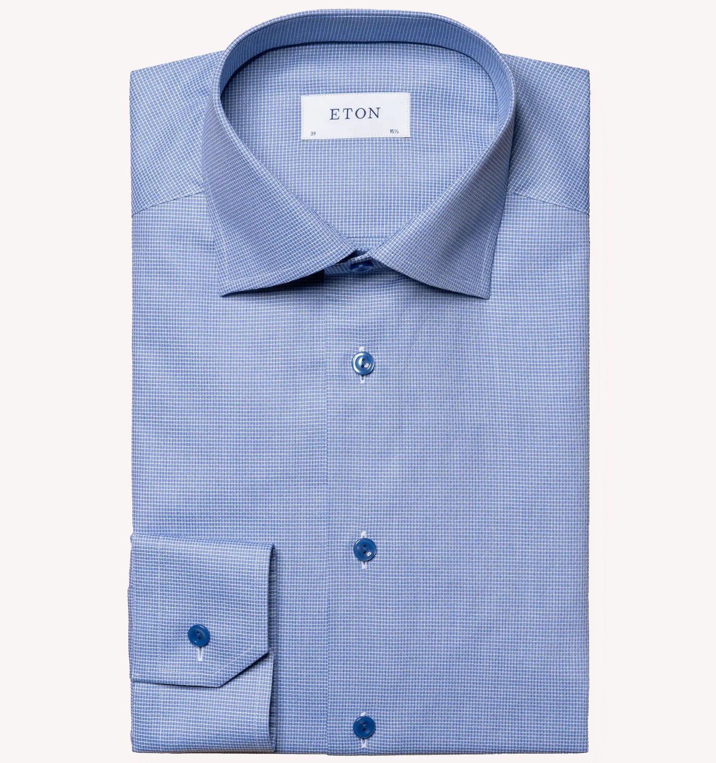 Eton Dobby Dress Shirt in Blue