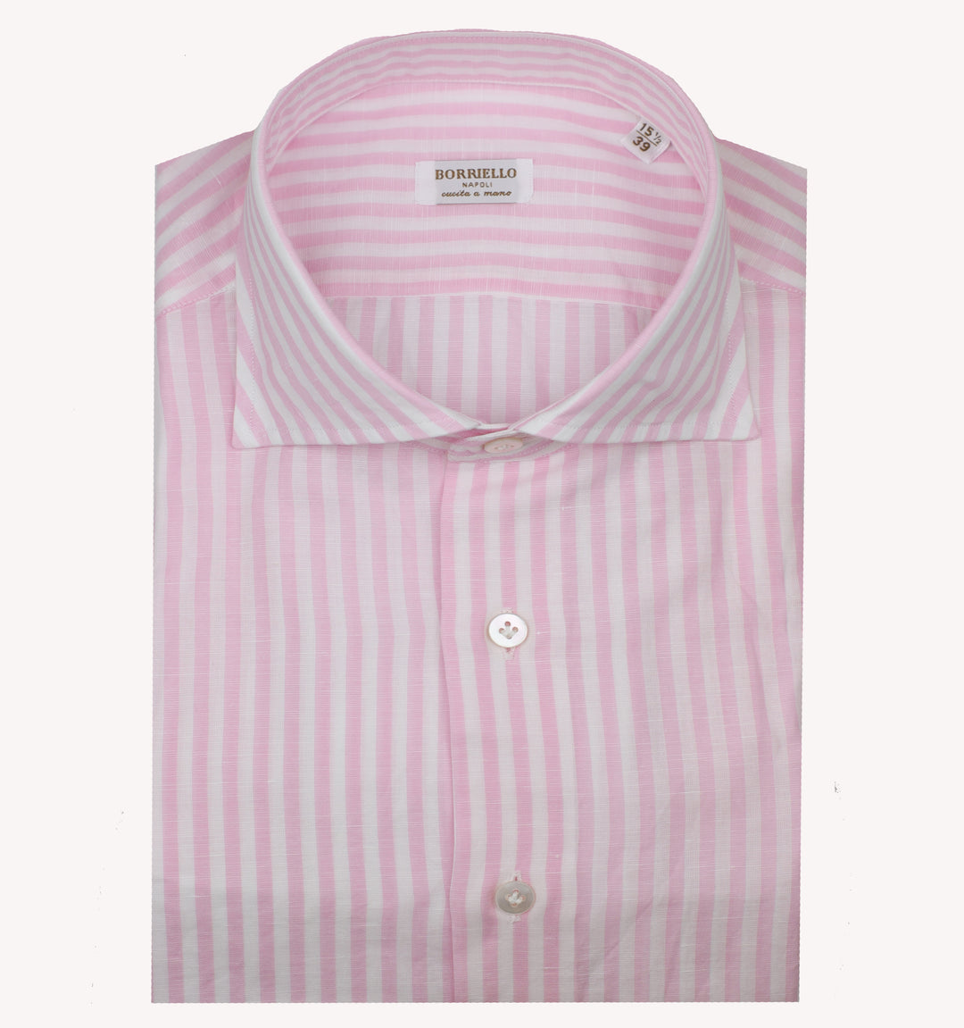 Borriello Stripe Dress Shirt in Pink White