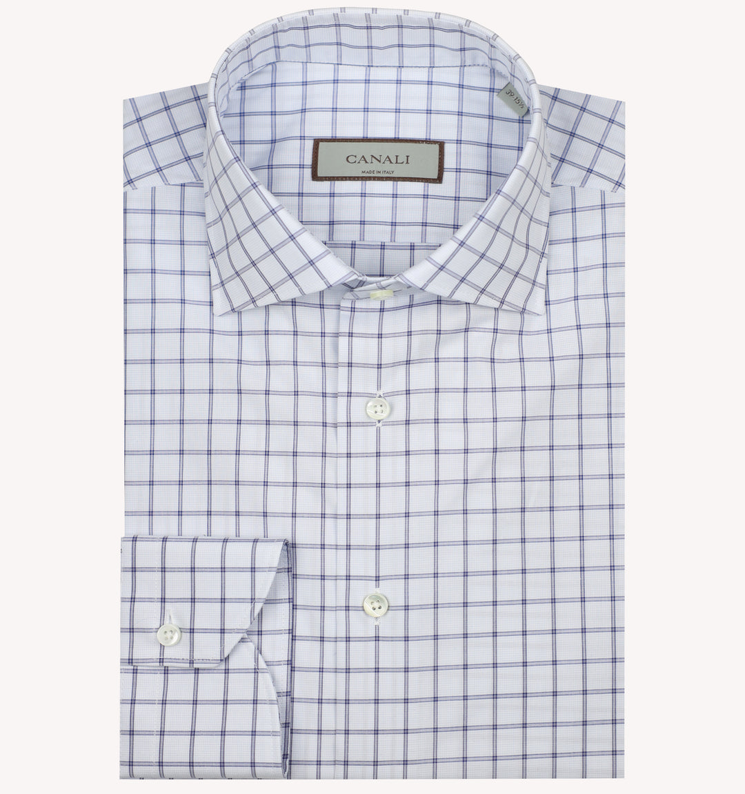 Canali Check Dress Shirt in Blue