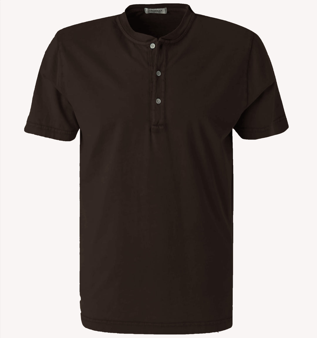 Crossley Henley T-Shirt in Chocolate