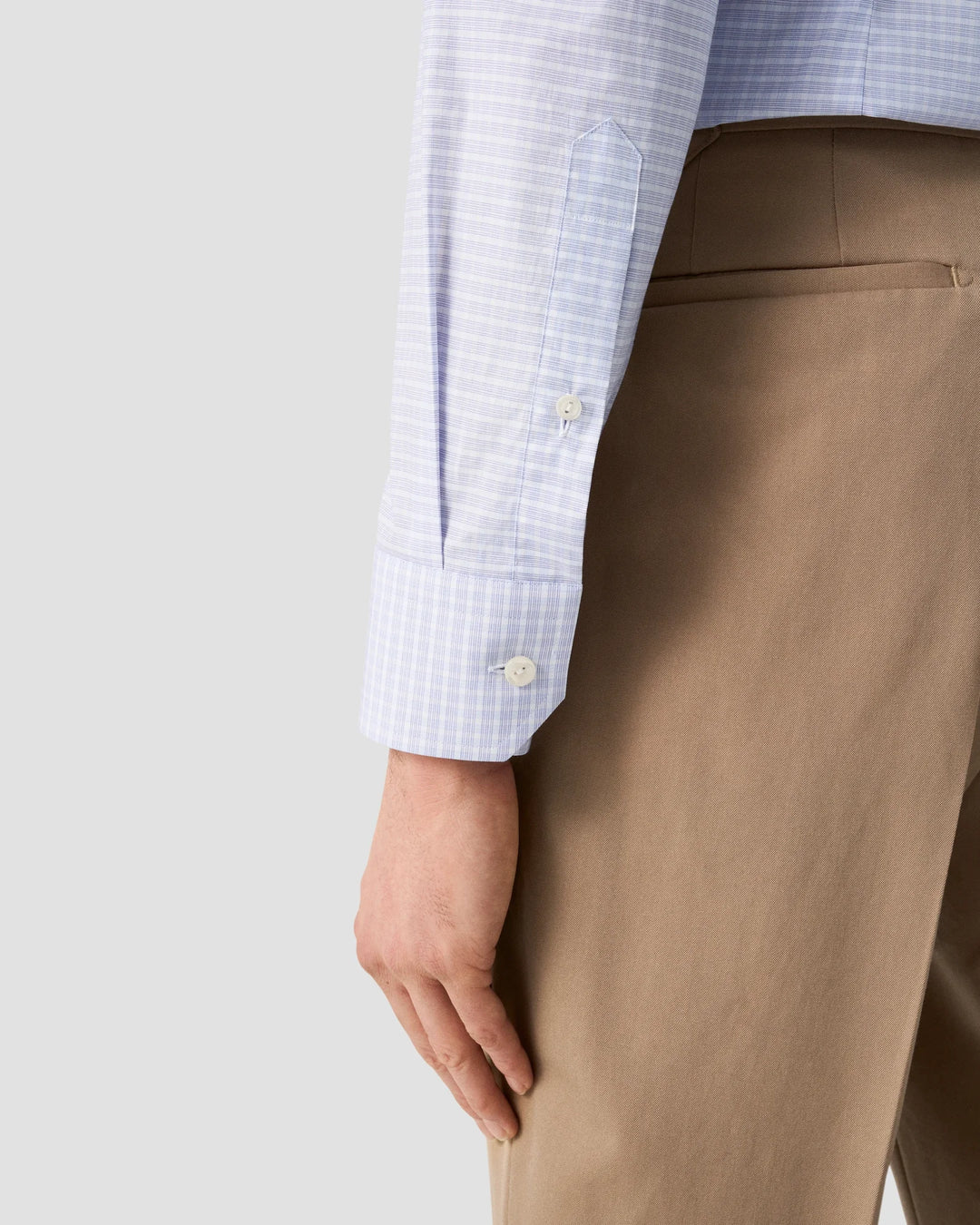 Eton Check Dress Shirt in Blue Purple