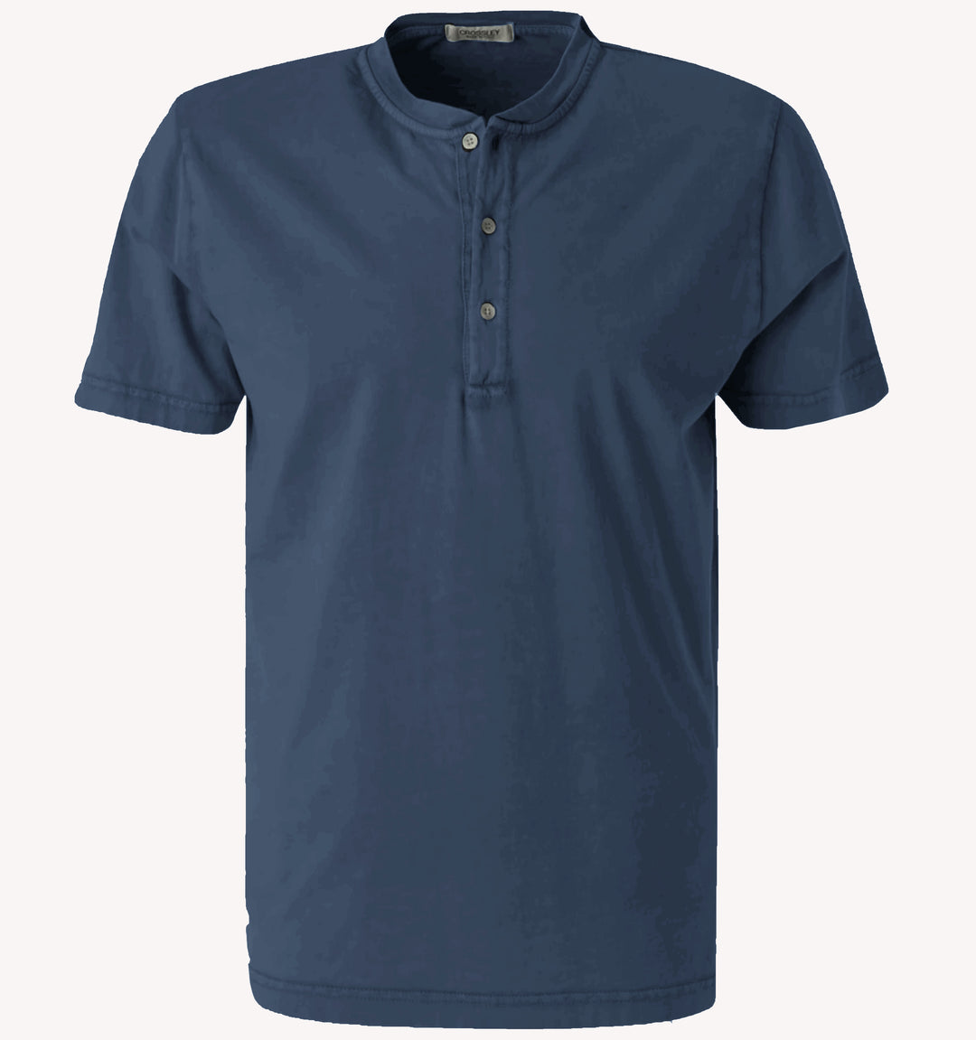 Crossley Henley T-Shirt in Ocean Blue