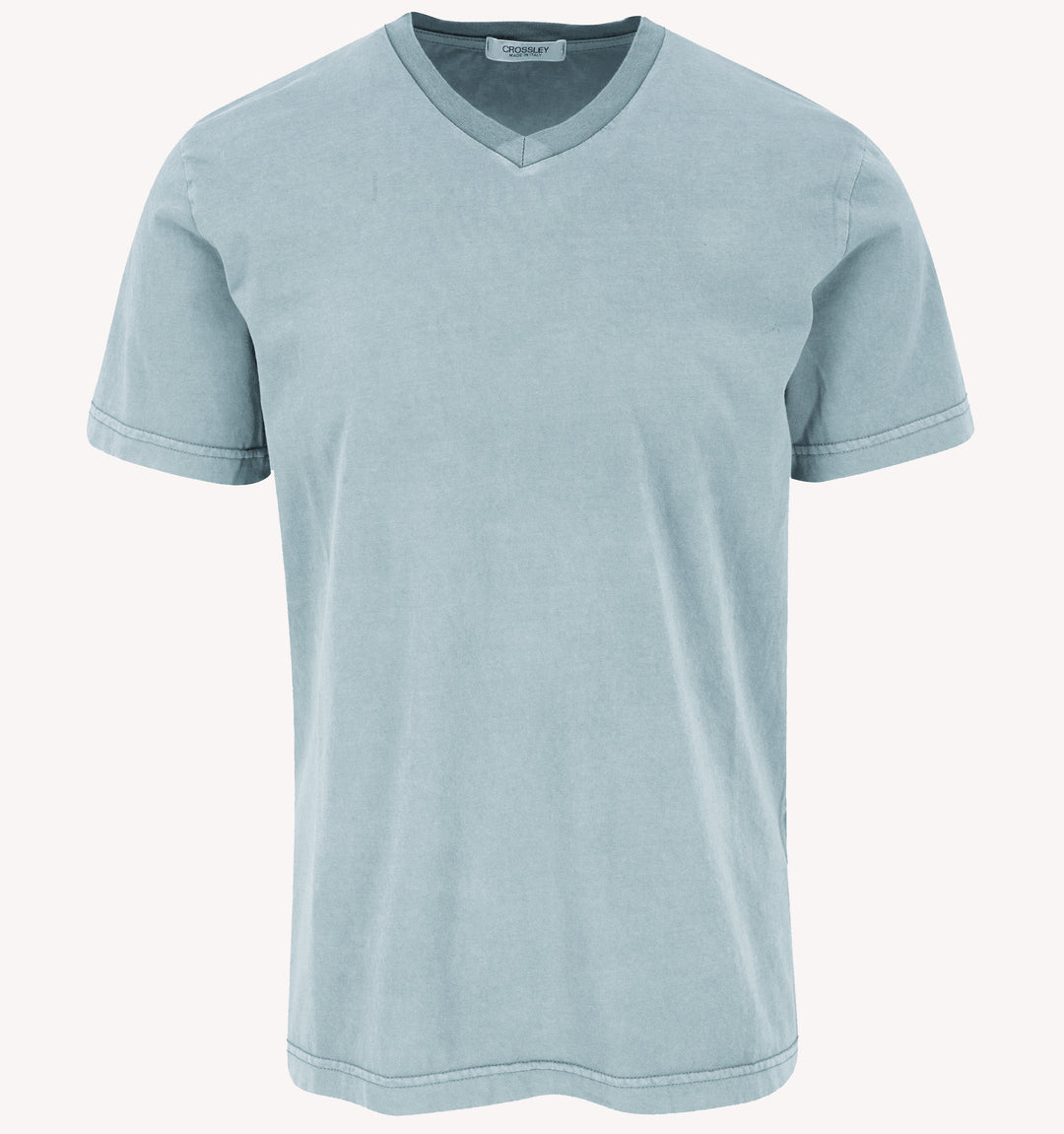 Crossley V-Neck T-Shirt in Light Blue