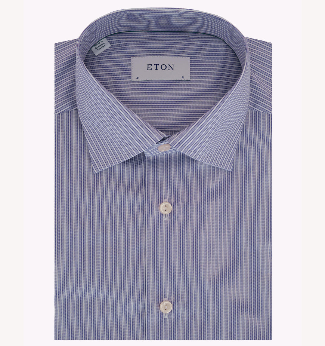 Eton Stripe Dress Shirt in Dark Blue