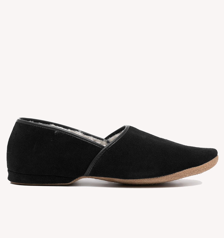 Derek Rose Crawford Closed-Back Slippers in Black