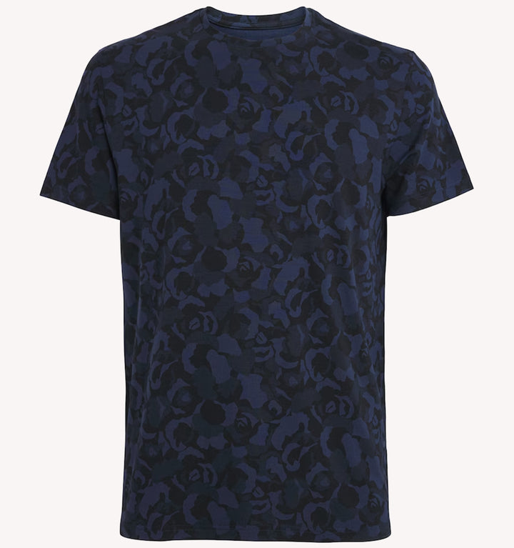 Derek Rose London T-Shirt in Navy Floral Camo