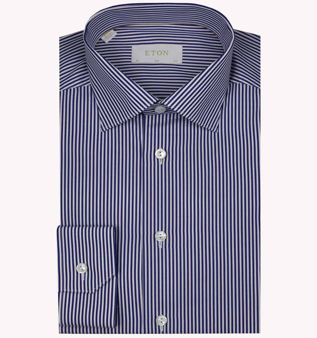 Eton Stripe Dress Shirt in Blue