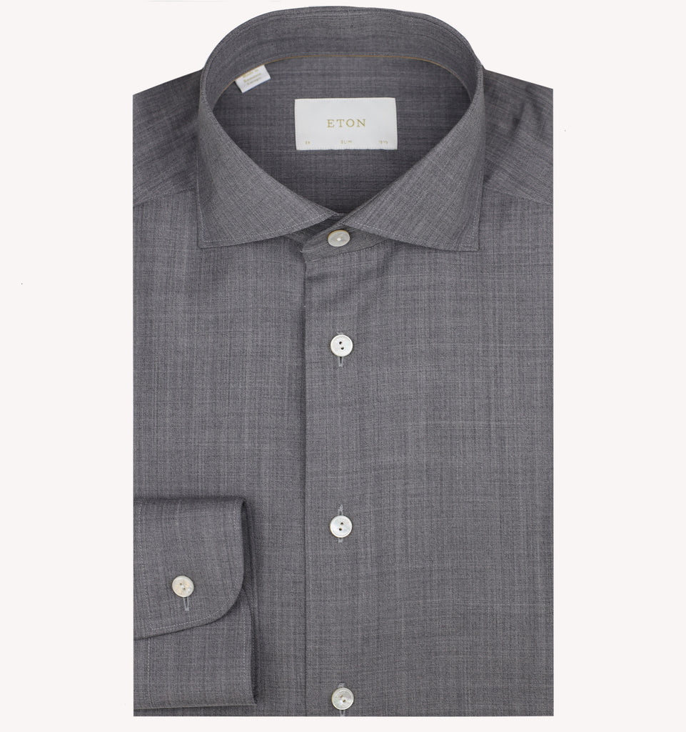 eton dress shirts Super Slim-Fit Twill Shirt | Dress Cut away Cuff Eton Contemporary fit Solid Elevated