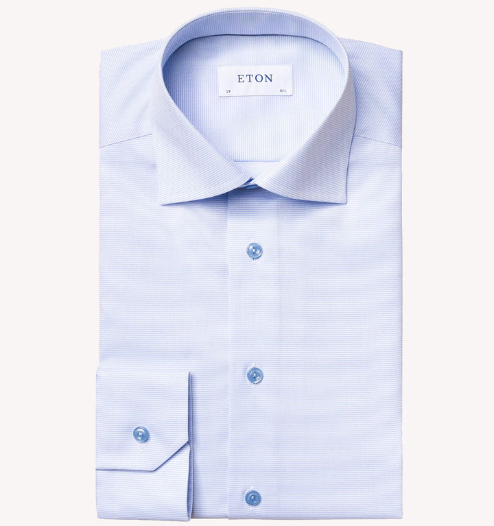 Eton Dobby Dress Shirt in Light Blue