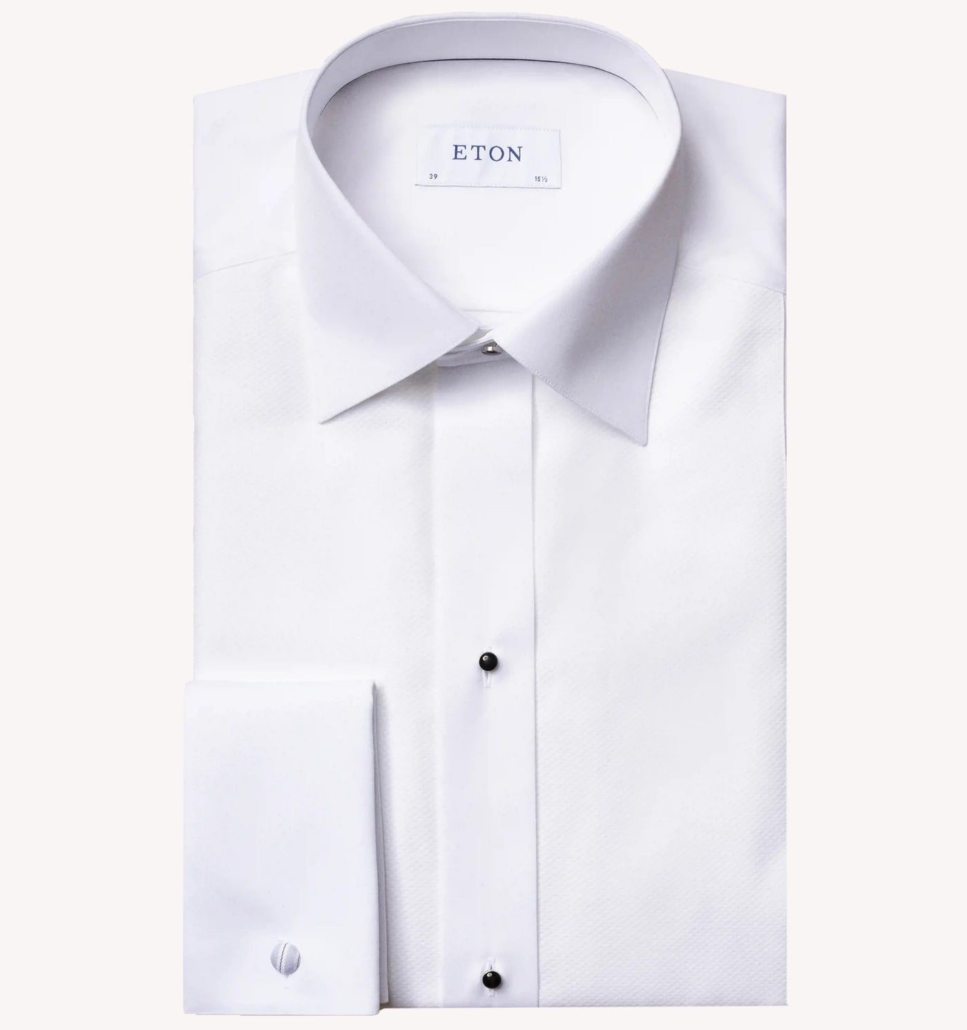 Eton Piqué Tuxedo Shirt in White