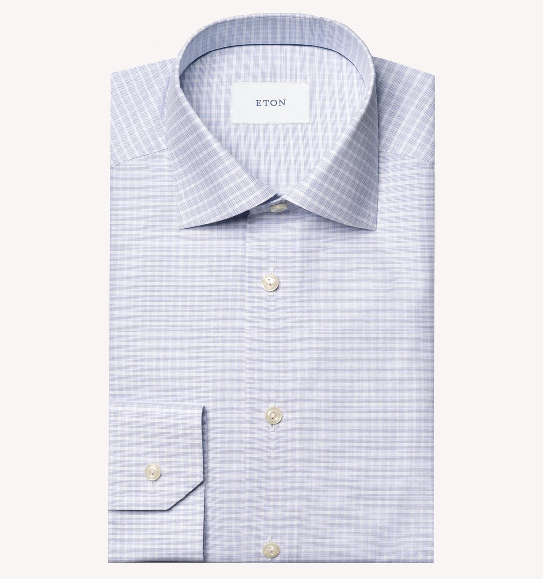 Eton Check Dress Shirt in Blue Purple Eton Check Dress Shirt in Blue Purple