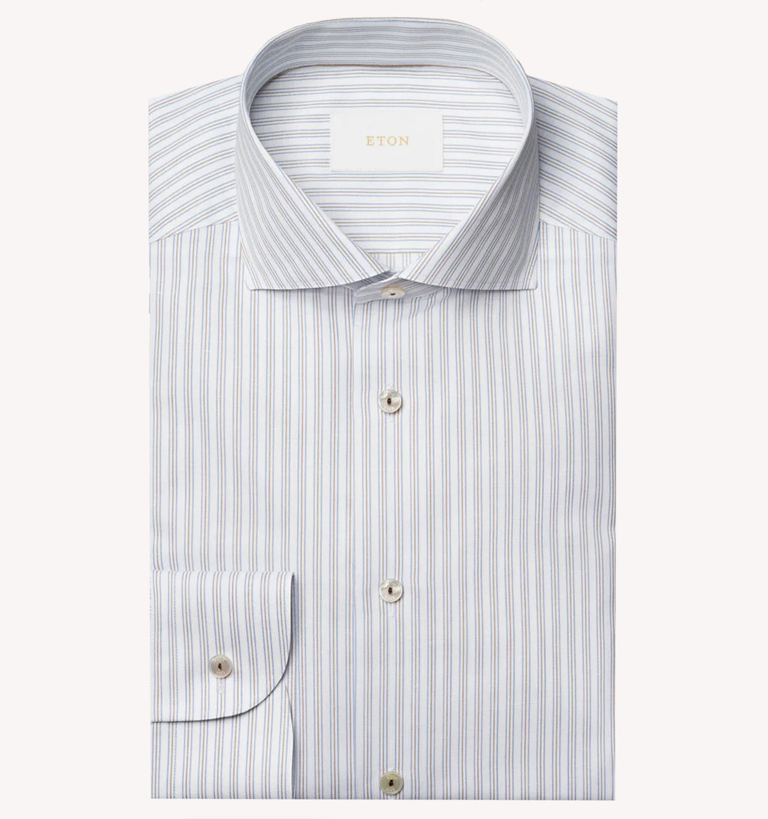 eton mens dress shirts - Blue Circle Print Slim Fit Shirt to their standing as a sought Eton Stripe Dress Shirt in