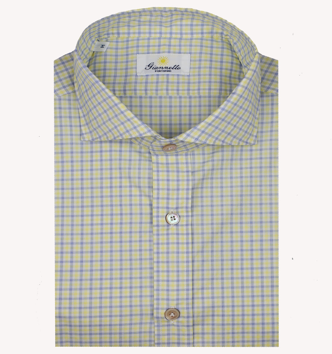 Giannetto Check Sport Shirt in Blue Yellow