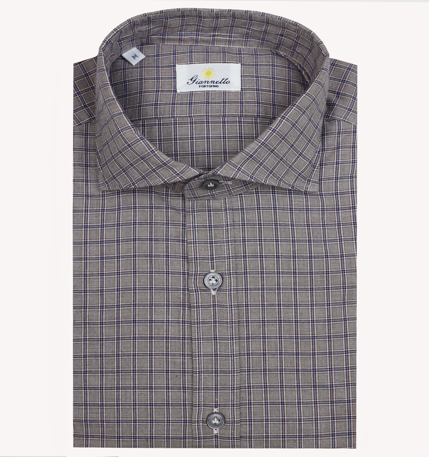 Giannetto Check Sport Shirt in Grey Navy