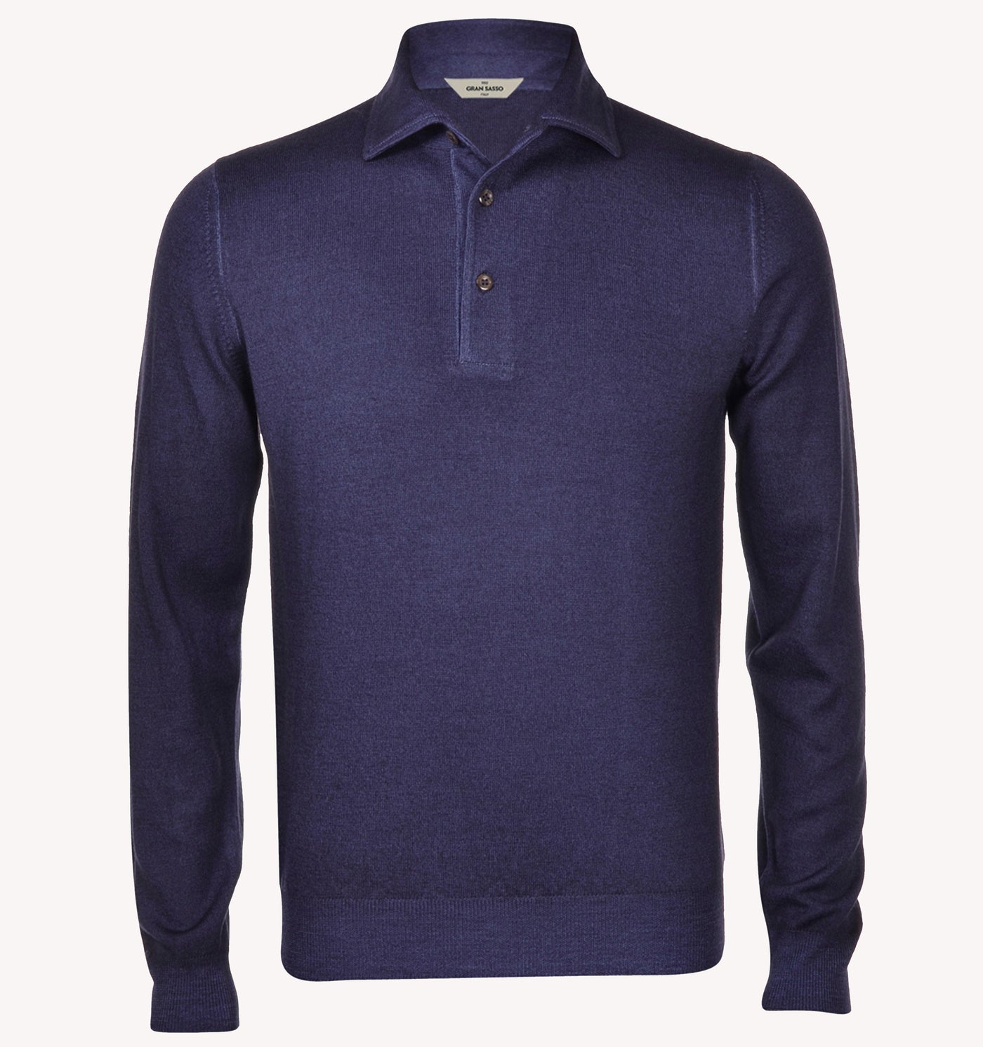 Gran Sasso Knit Polo in Navy