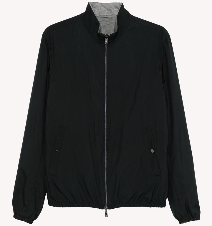 Herno Reversible Bomber Jacket in Navy Grey