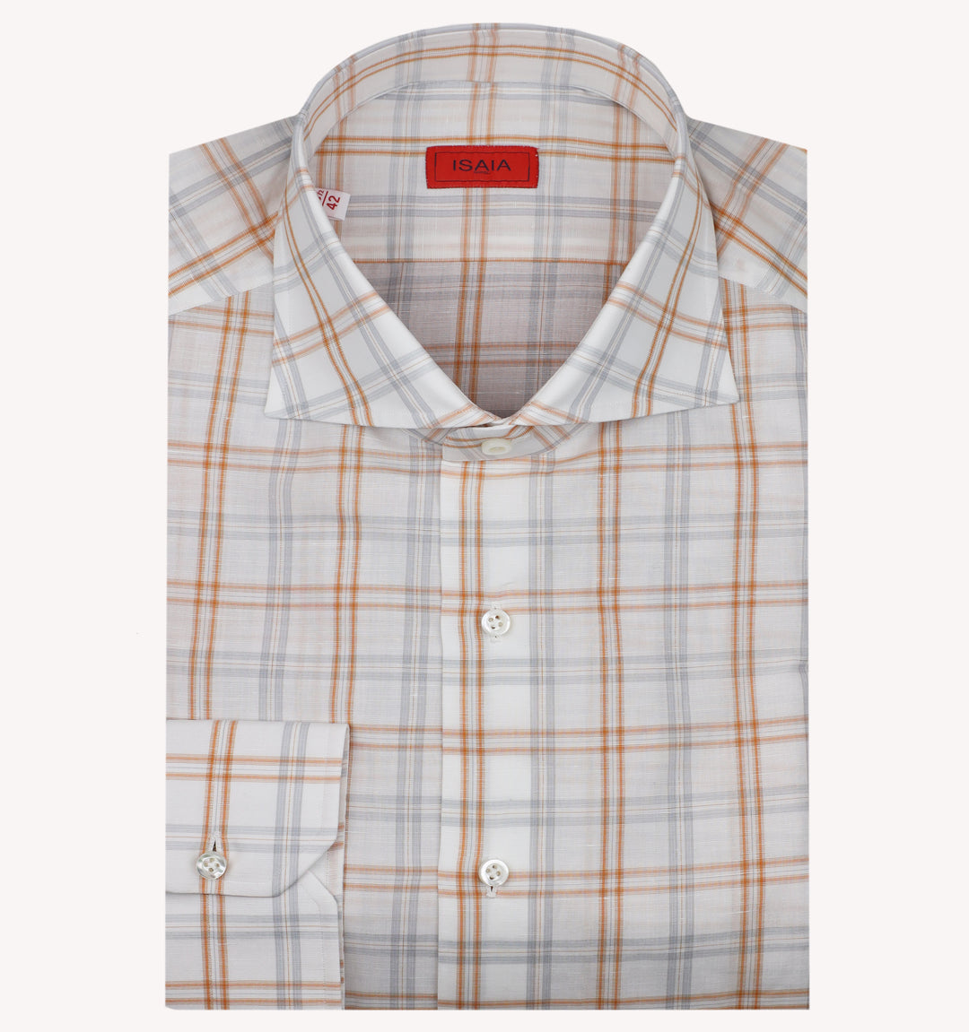 orange and white checkered dress shirt Kevin's Finest 100% Cotton Gingham Shirts Kevin's Fine Outdoor Gear & Apparel