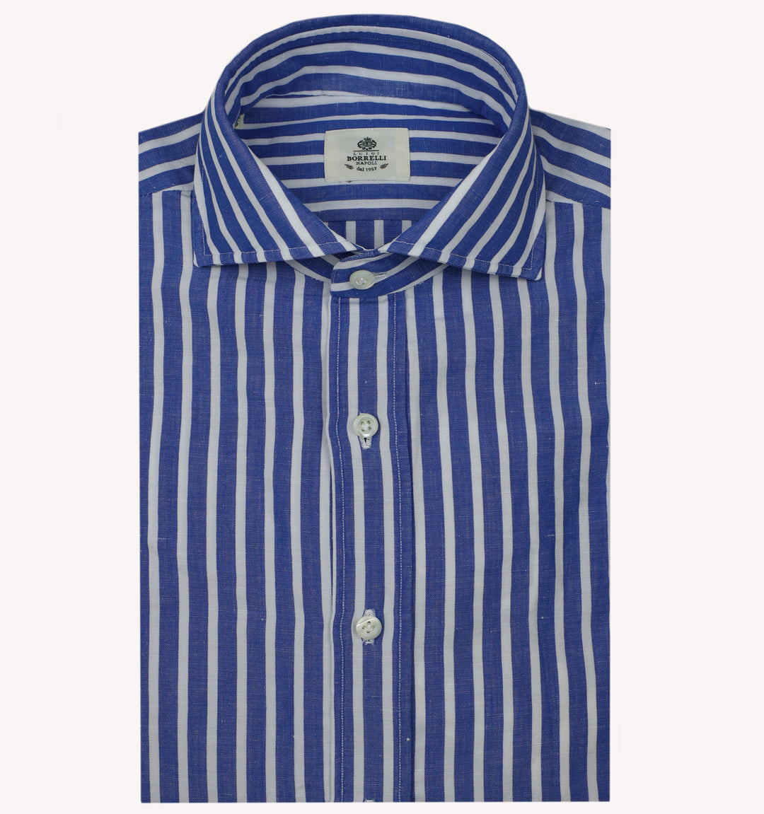 Borrelli Stripe Dress Shirt in Blue