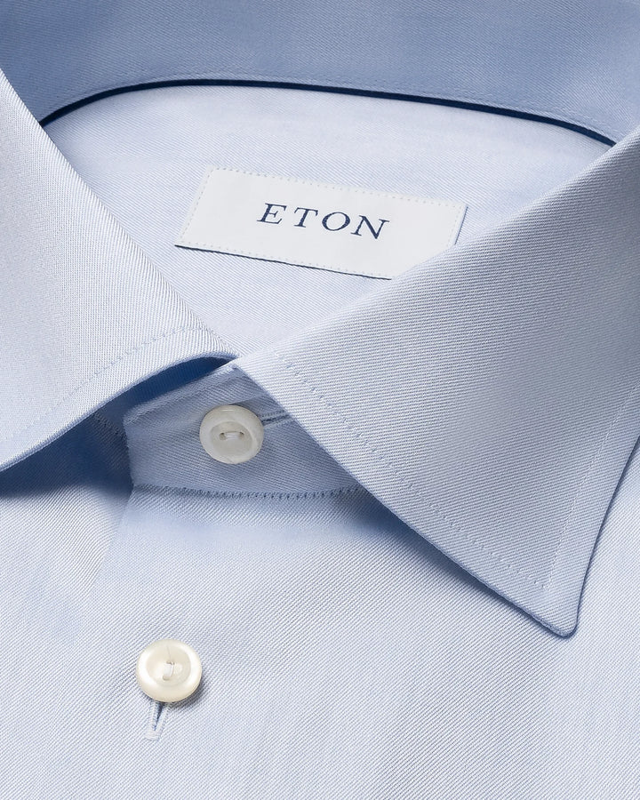 Eton Twill Dress Shirt in Blue