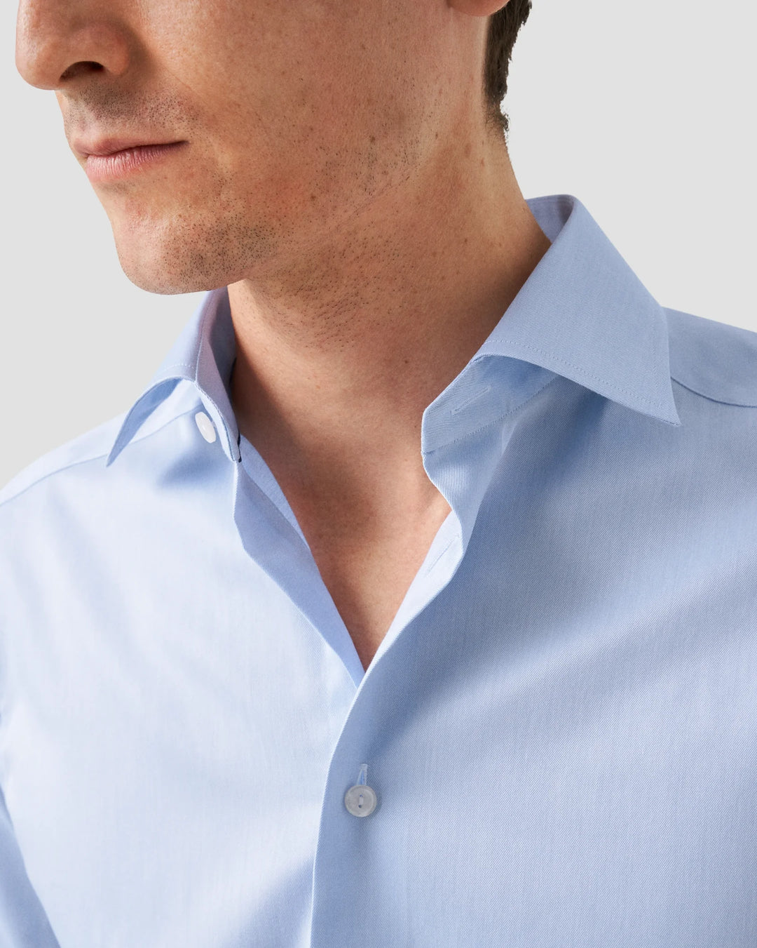 Eton Twill Dress Shirt in Blue