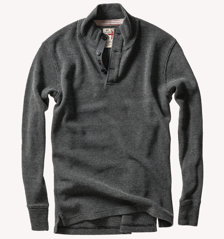 Relwen Bi Waffle Mock in Charcoal