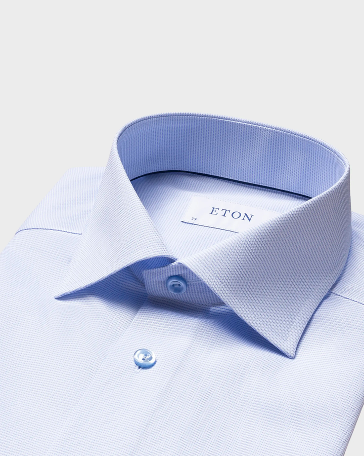 Eton Dobby Dress Shirt in Light Blue