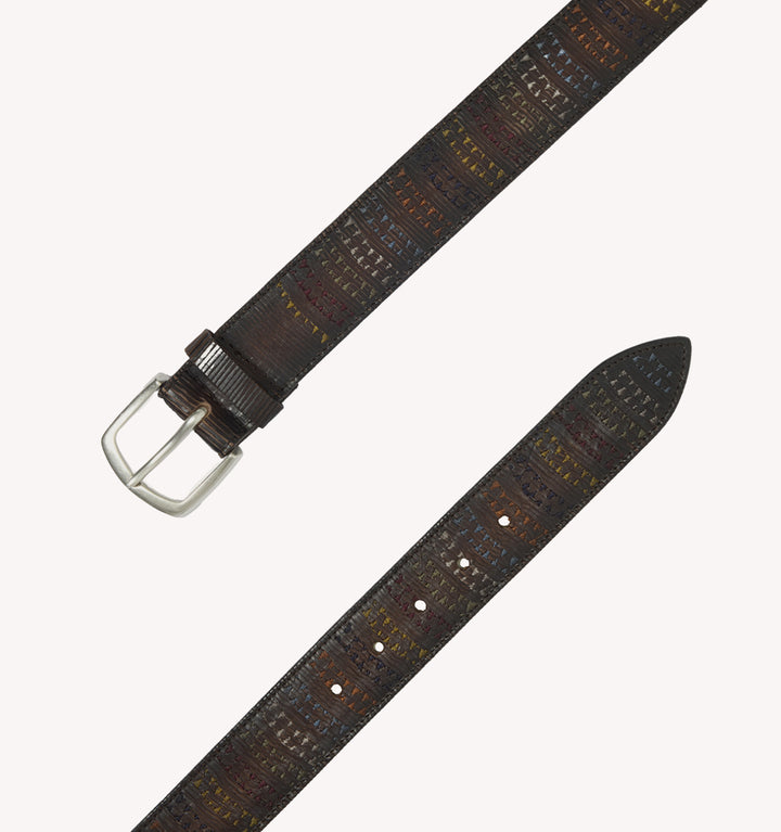 Orciani Blade Trait Belt in Chocolate