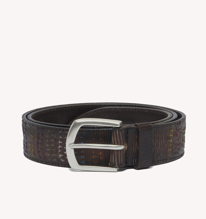 Orciani Blade Trait Belt in Chocolate