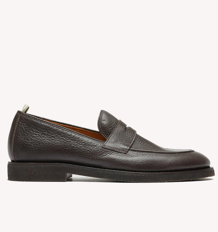 Officine Creative Opera Flexi Penny Loafer in Dark Brown