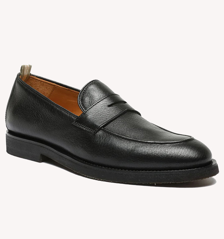 Officine Creative Opera Flexi Penny Loafer in Black