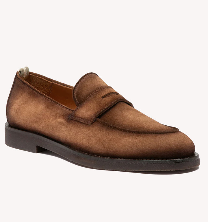 Officine Creative Opera Flexi Penny Loafer in Castagno