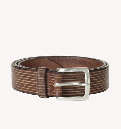 Orciani Stain Soapy Lined Belt in Chocolate