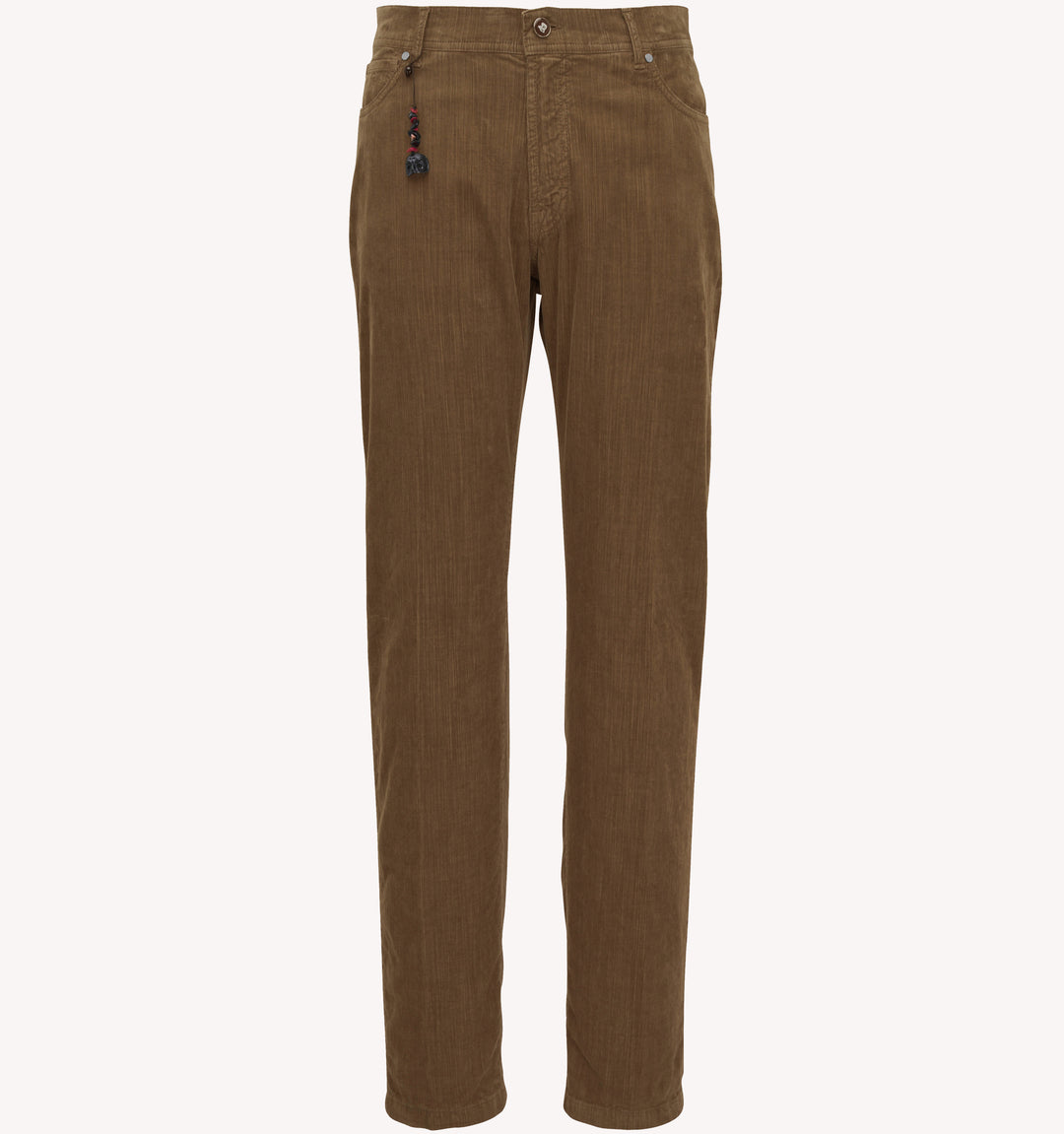 Pescarolo Velour Corduroy Five Pocket Pant in Tobacco