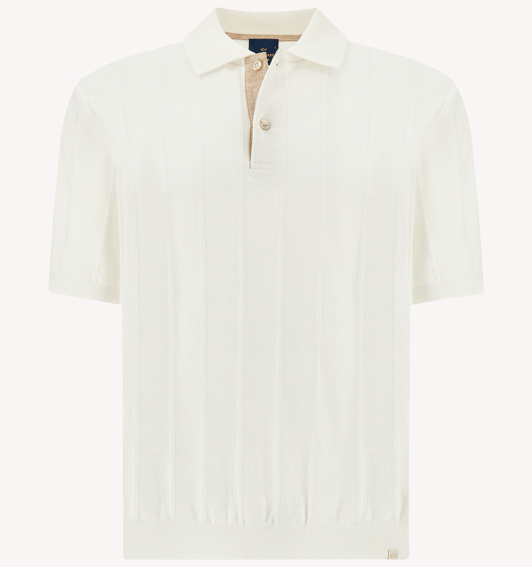 Paul & Shark Stripe Polo in Blanc de Blanc